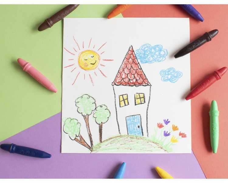 Lapices cera giotto super bebe caja de 10 colores surtidos + sacapuntas