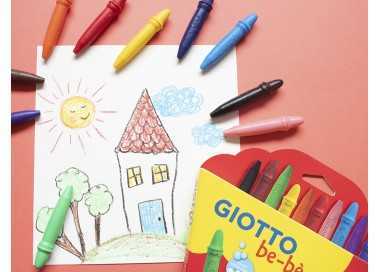Lapices cera giotto super bebe caja de 10 colores surtidos + sacapuntas Lapices cera giotto super bebe caja de 10 colores surtidos + sacapuntas