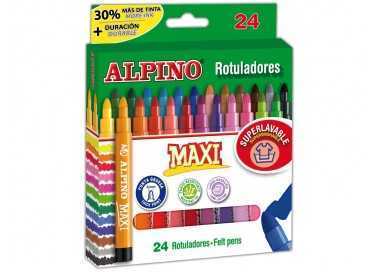 Rotulador alpino maxi caja de 24 colores surtidos Rotulador alpino maxi caja de 24 colores surtidos