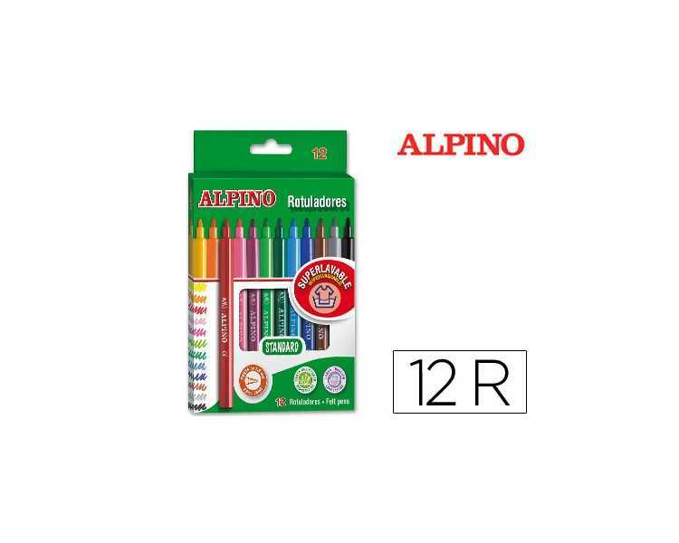 Rotulador alpino standard caja de 12 colores surtidos