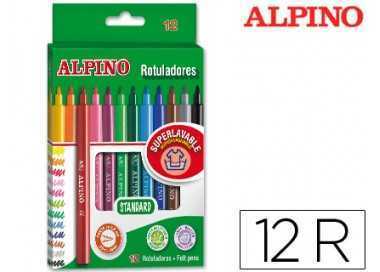 Rotulador alpino standard caja de 12 colores surtidos