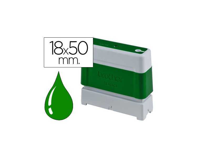 Sello automatico brother 18 mm x 50 mm verde