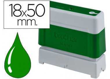 Sello automatico brother 18 mm x 50 mm verde