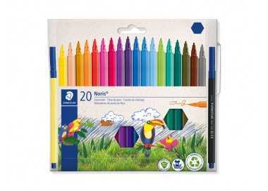 Rotulador staedtler noris 326 punta de fibra nuevo cuerpo hexagonal caja de 20 unidades colores surtidos Rotulador staedtler noris 326 punta de fibra nuevo cuerpo hexagonal caja de 20 unidades colores surtidos