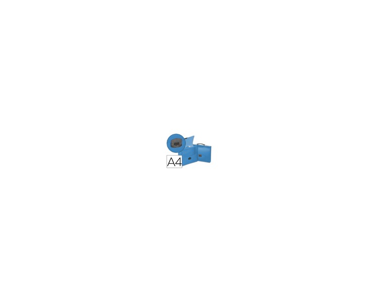 Carpeta liderpapel portadocumentos broche polipropileno din a4 azul transparente con asa