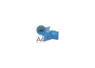 Carpeta liderpapel portadocumentos broche polipropileno din a4 azul transparente con asa Carpeta liderpapel portadocumentos broche polipropileno din a4 azul transparente con asa