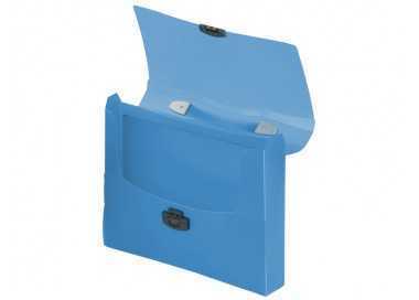 Carpeta liderpapel portadocumentos broche polipropileno din a4 azul transparente con asa Carpeta liderpapel portadocumentos broche polipropileno din a4 azul transparente con asa