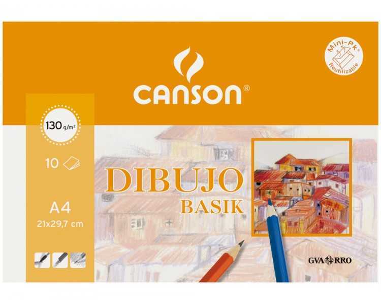 Papel dibujo basik din a3+ 32,5x46 cm sin recuadro minipack de 10 hojas