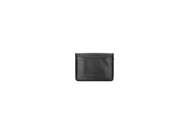 Carpeta portafolios q-connect cremallera 4 anillas 20 mm concalculadora con bolsa para movil color negro 260x355 mm