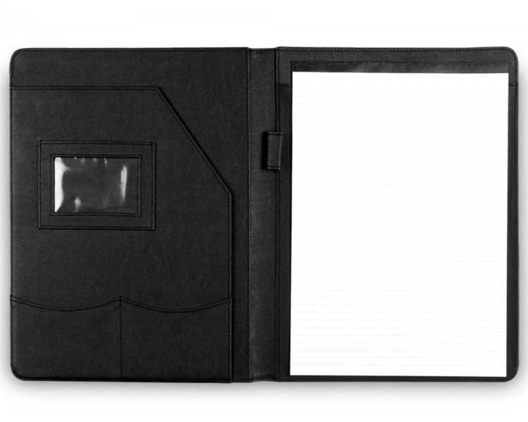 Carpeta portafolios q-connect sin cremallera sin asas con departamentos interiores colornegro 320x250 mm