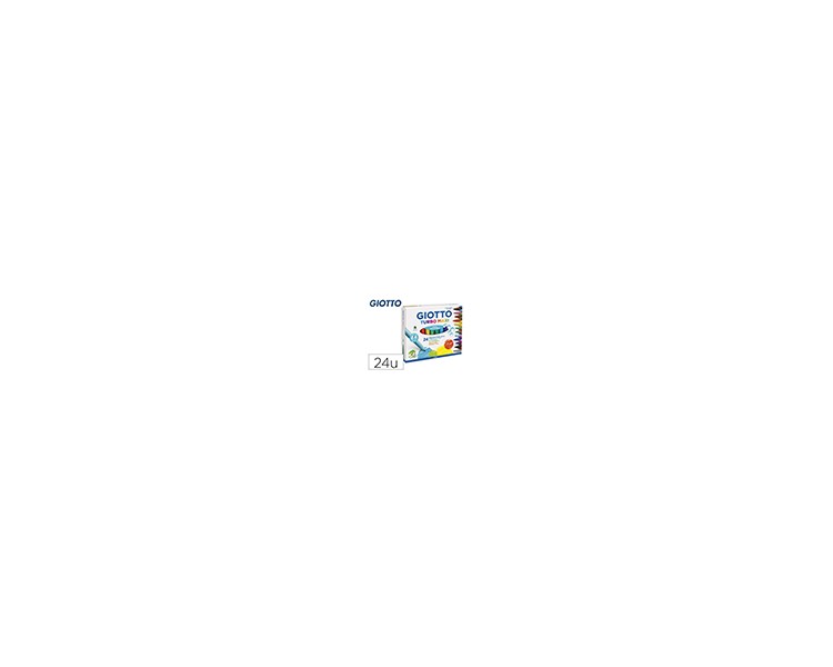 Rotulador giotto turbo maxi caja de 24 colores lavables con punta bloqueada