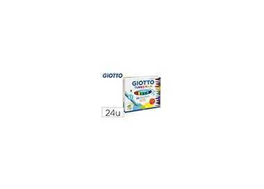 Rotulador giotto turbo maxi caja de 24 colores lavables con punta bloqueada Rotulador giotto turbo maxi caja de 24 colores lavables con punta bloqueada