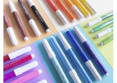 Rotulador giotto turbo maxi caja de 24 colores lavables con punta bloqueada Rotulador giotto turbo maxi caja de 24 colores lavables con punta bloqueada