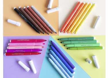 Rotulador giotto turbo maxi caja de 24 colores lavables con punta bloqueada Rotulador giotto turbo maxi caja de 24 colores lavables con punta bloqueada