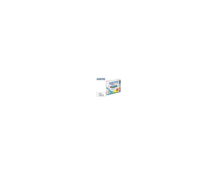 Rotulador giotto turbo maxi caja de 12 colores lavables con punta bloqueada