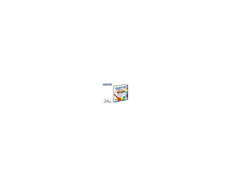 Rotulador giotto turbo color caja de 24 colores lavables con punta bloqueada