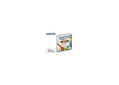 Rotulador giotto turbo color caja de 24 colores lavables con punta bloqueada Rotulador giotto turbo color caja de 24 colores lavables con punta bloqueada