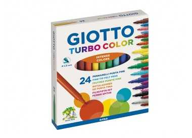 Rotulador giotto turbo color caja de 24 colores lavables con punta bloqueada Rotulador giotto turbo color caja de 24 colores lavables con punta bloqueada