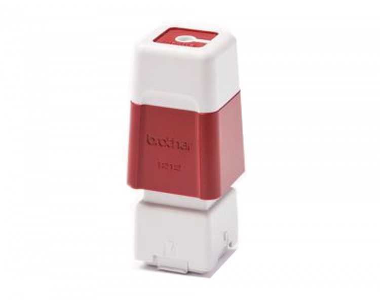 Sello automatico brother 12 mm x 12 mm rojo