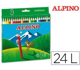 Lapices de colores alpino 658 caja de 24 colores largos