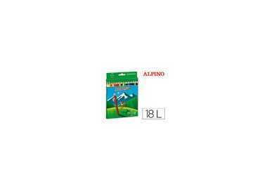 Lapices de colores alpino 656 caja de 18 colores largos