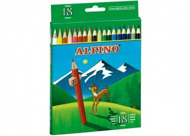 Lapices de colores alpino 656 caja de 18 colores largos