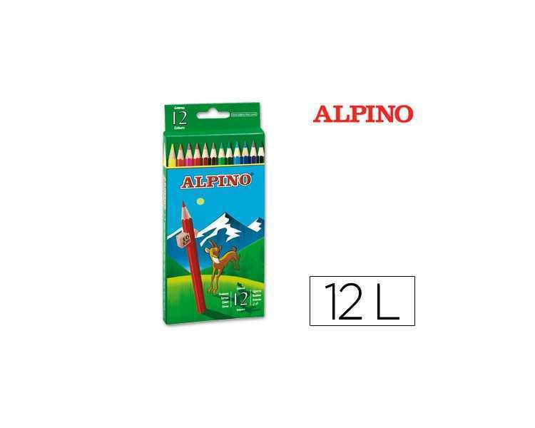 Lapices de colores alpino 654 caja de 12 colores largos