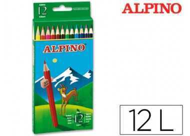 Lapices de colores alpino 654 caja de 12 colores largos