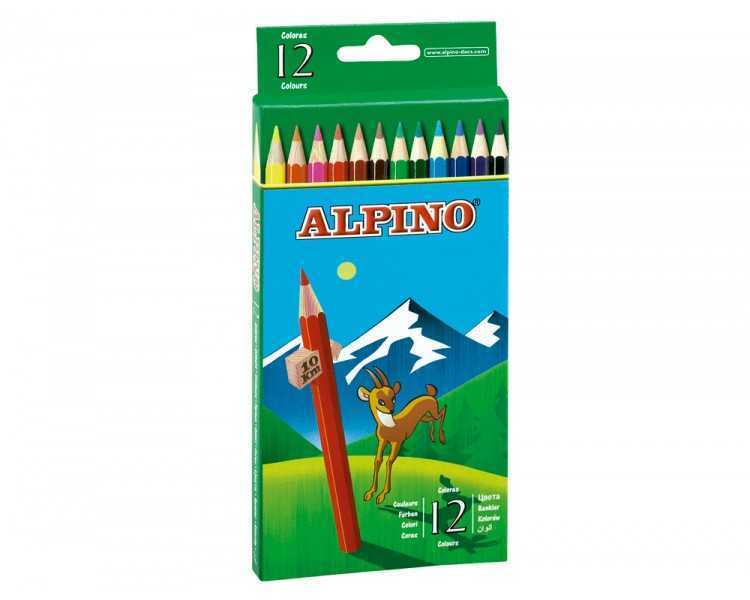 Lapices de colores alpino 654 caja de 12 colores largos