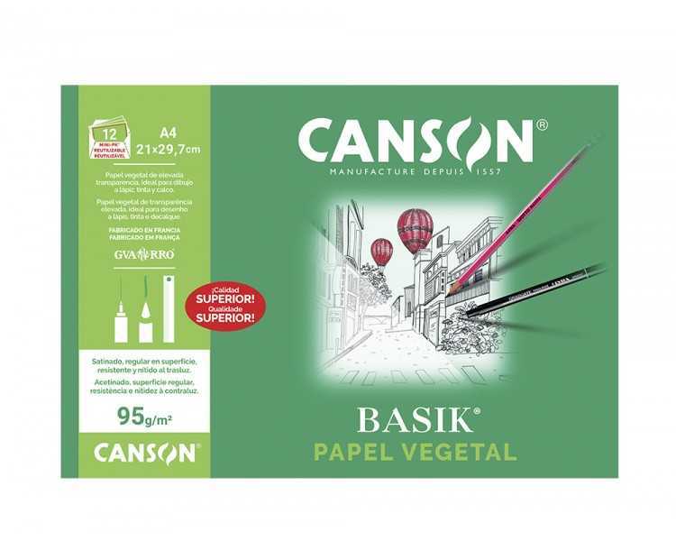 Papel vegetal guarro din a4 90-95 gr minipack de 12 hojas