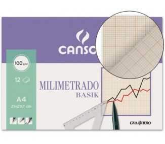 Papel milimetrado guarro 210x297 mm minipack de 12 hojas
