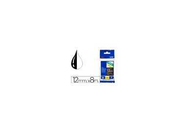 Cinta brother tze335 negro-blanco 12mm longitud 8mts