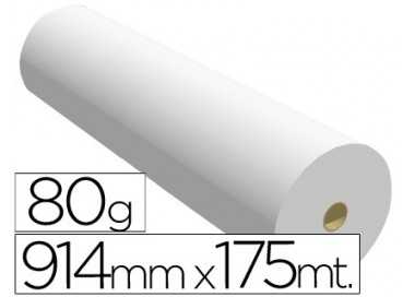 Papel reprografia para plotter 914mmx175mt 80gr