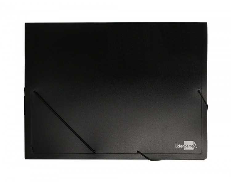 Carpeta liderpapel portadocumentos 36905 polipropileno din a4 negra lomo 50 mm