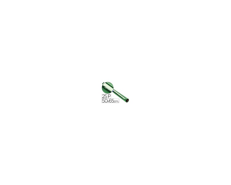 Papel celofan rollo trepado verde 25 hojas de 50x65 cm