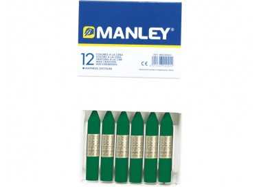 Lapices cera manley unicolor verde esmeralda n.24 caja de 12 unidades Lapices cera manley unicolor verde esmeralda n.24 caja de 12 unidades