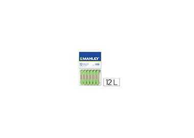 Lapices cera manley unicolor verde amarillento n.22 caja de 12 unidades