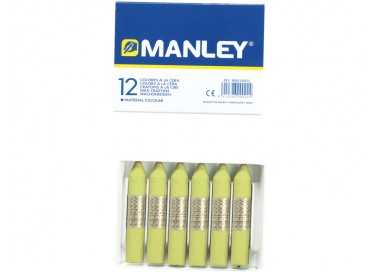 Lapices cera manley unicolor verde amarillento n.22 caja de 12 unidades