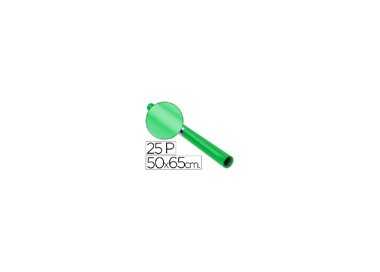 Papel charol verde rollo 25 hojas de 50x65 cm