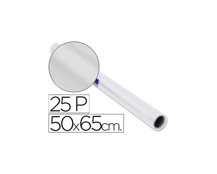 Papel charol blanco rollo 25 hojas de 50x65 cm