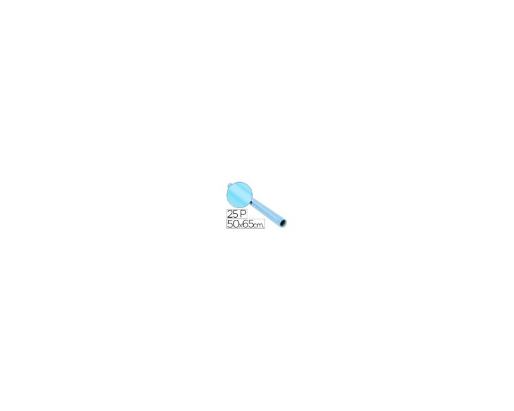 Papel charol celeste rollo 25 hojas de 50x65 cm