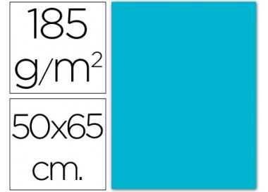 Cartulina guarro azul turquesa 50x65 cm 185 gr