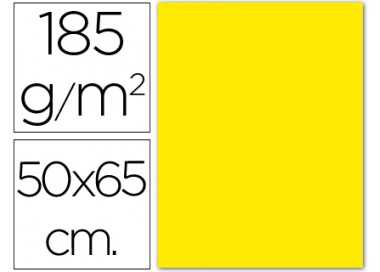 Cartulina guarro amarillo canario 50x65 cm 185 gr
