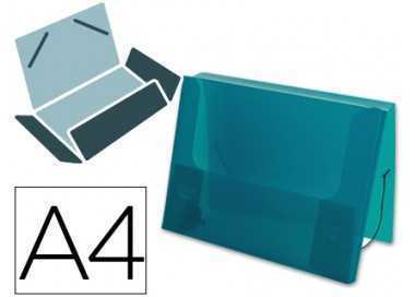 Carpeta liderpapel portadocumentos gomas 36933 polipropileno din a4 verde translucido -lomo 25 mm