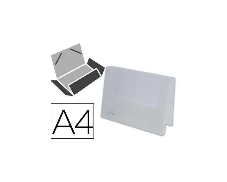 Carpeta liderpapel portadocumentos gomas 36934 polipropileno din a4 transparente translucido lomo 25 mm