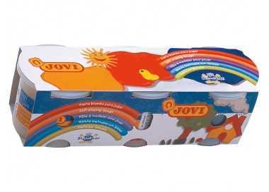 Pasta jovi blandiver caja de 3 botes amarillo/azul/rojo