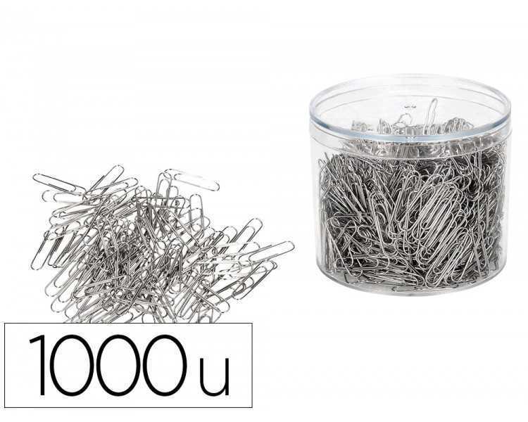 Clips niquelados q-connect nº2 33 mm cubilete de 1000 unidades