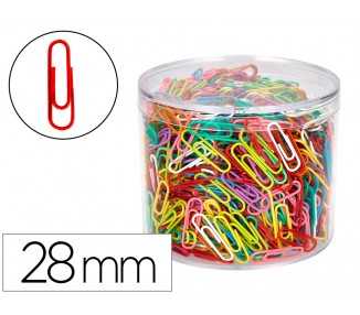 Clips colores liderpapel bote 1000 unidades colores surtidos