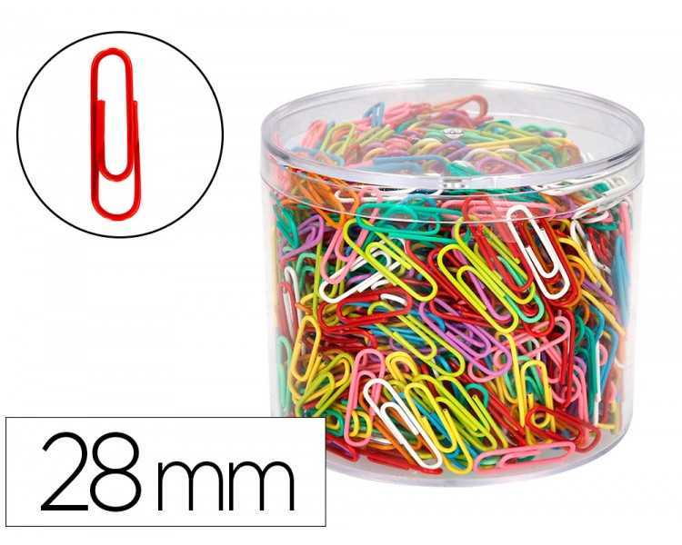 Clips colores liderpapel bote 1000 unidades colores surtidos