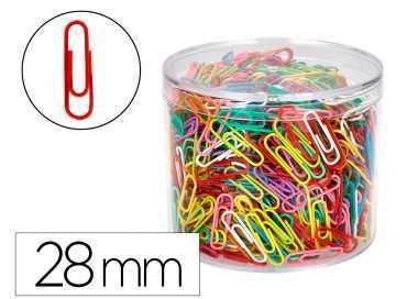Clips colores liderpapel bote 1000 unidades colores surtidos